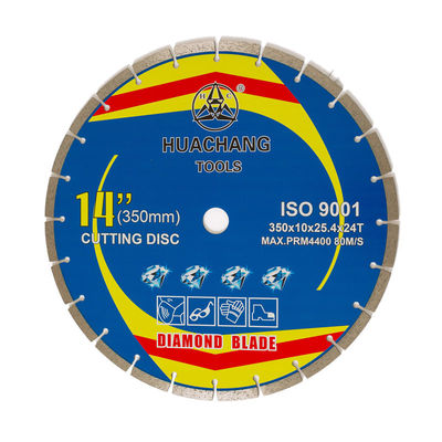 Presse chaude	350×2.2/3.2×10×25.4×24T a aggloméré le diamant segmenté pour la lame	Granit, marbre, béton et brique