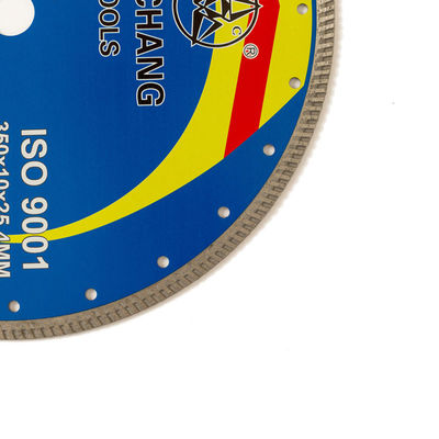 Corps en acier de haute qualité chaud de Diamond Blade 65Mn de porcelaine de la presse 14inch “350×2.2/3.2×10×25.4mm avec la longue vie de coupure