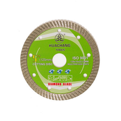 Presse froide 5inch “125×1.2/2.0×10×22.23mm Turbo Diamond Blade For General Purpose, en céramique, de marbre et concret