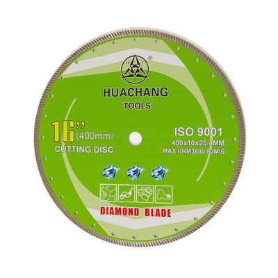 Coupe sèche de haute qualité Diamond Turbo Blade For Granite continu 16inch 400mmx25.4mm de 16inch 400x10×25.4mm