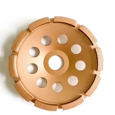 rangée simple soudée par laser Diamond Cup Wheel For Concrete, pierre, matériaux de 5inch 125×10T (30×5×7.2) ×22.23mm de construction durs