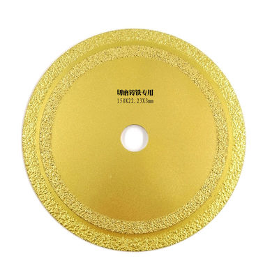 le vide de 150×1.6/2.4×8×22.23mm a soudé l'urgence du feu d'acier inoxydable en métal de marbre de fonte de Diamond Saw Blade For Cutting