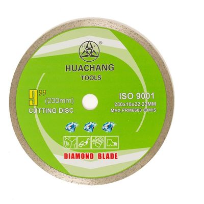 9inch Rim Porcelain Blade continu 230mm Ridgid Diamond Blade continu 22.23mm