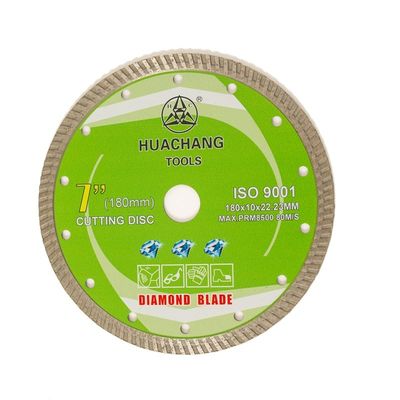 Presse froide 6inch “180×1.6/2.6×10×22.23mm Turbo Diamond Blade For General Purpose, en céramique, de marbre et concret