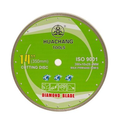 14inch “350×2.2/3.2×10×25.4mm Turbo Diamond Blade Cold Press For d'usage universel, en céramique, de marbre et concret