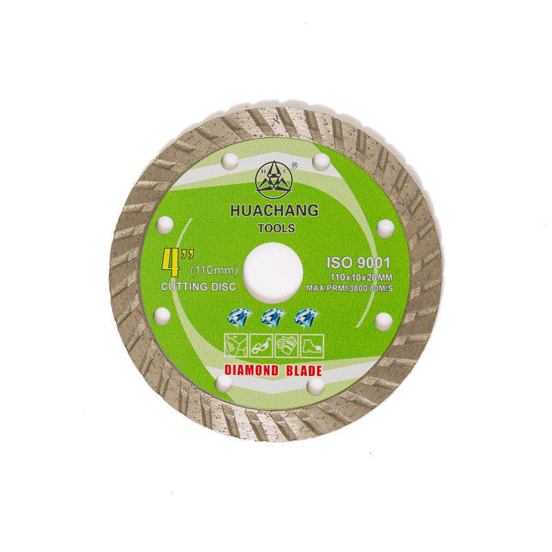 Presse froide 4.3inch “110×1.2/1.8×10×20mm Turbo Diamond Blade For General Purpose, en céramique, de marbre et concret