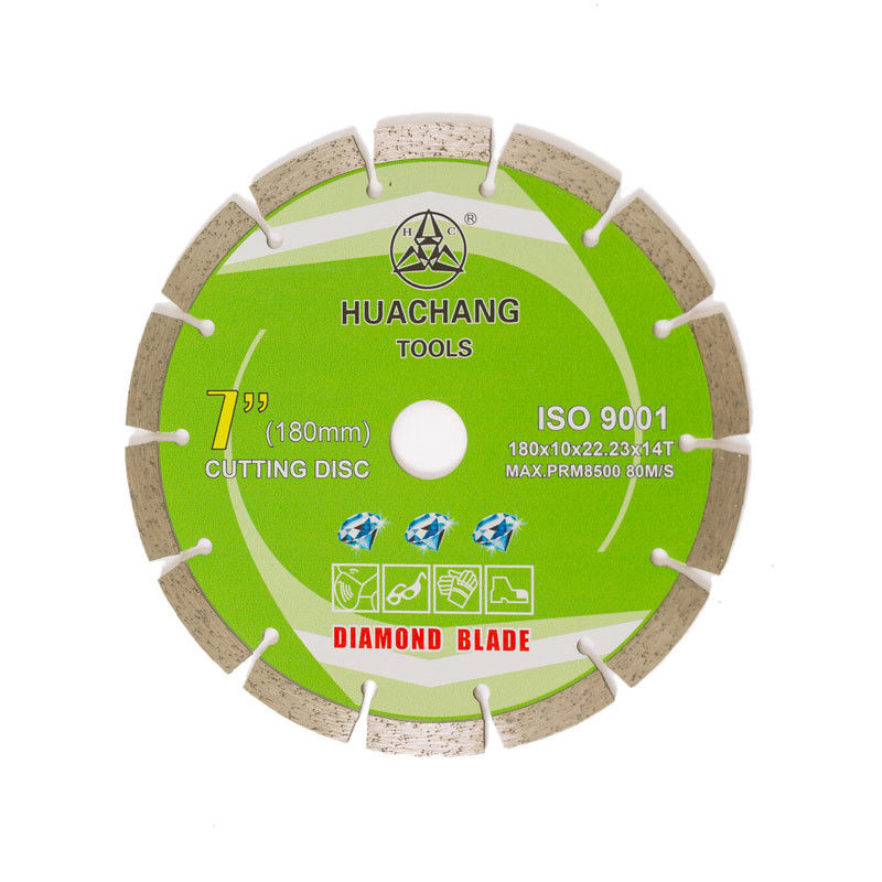 La presse froide 7inch 180×1.6/2.2×10×22.23×14T a segmenté Diamond Blade For General Purpose, la pierre et le béton