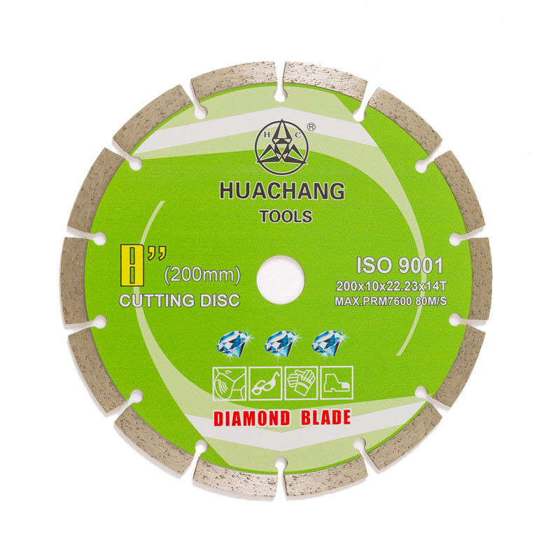 La presse froide 8inch 200×1.6/2.2×10×22.23mm×14T a segmenté Diamond Blade For General Purpose, la pierre et le béton