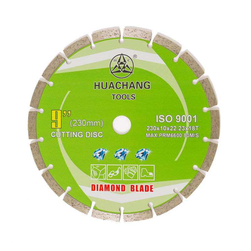 230x22.23mm 9&quot; X 7/8&quot; disque segmenté de coupe de porcelaine de Diamond Blade Dry Cutting 230mm