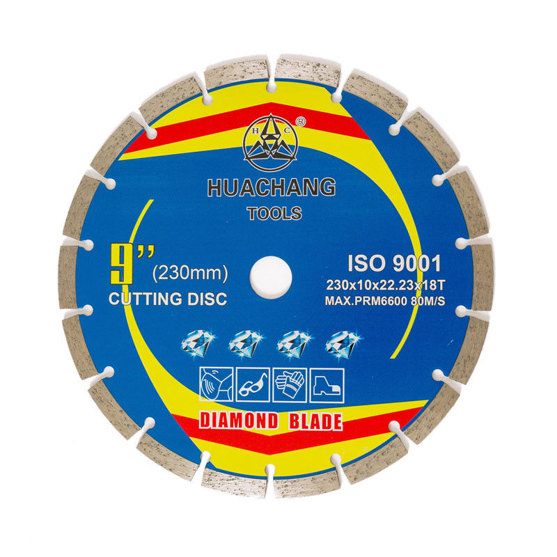 Roue de coupure concrète chaude de haute qualité de la presse 230×10×22.23×18T pour la broyeur Diamond Tile Cutting Blade