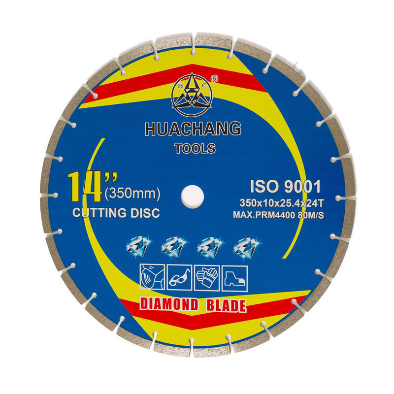 Presse chaude	350×2.2/3.2×10×25.4×24T a aggloméré le diamant segmenté pour la lame	Granit, marbre, béton et brique