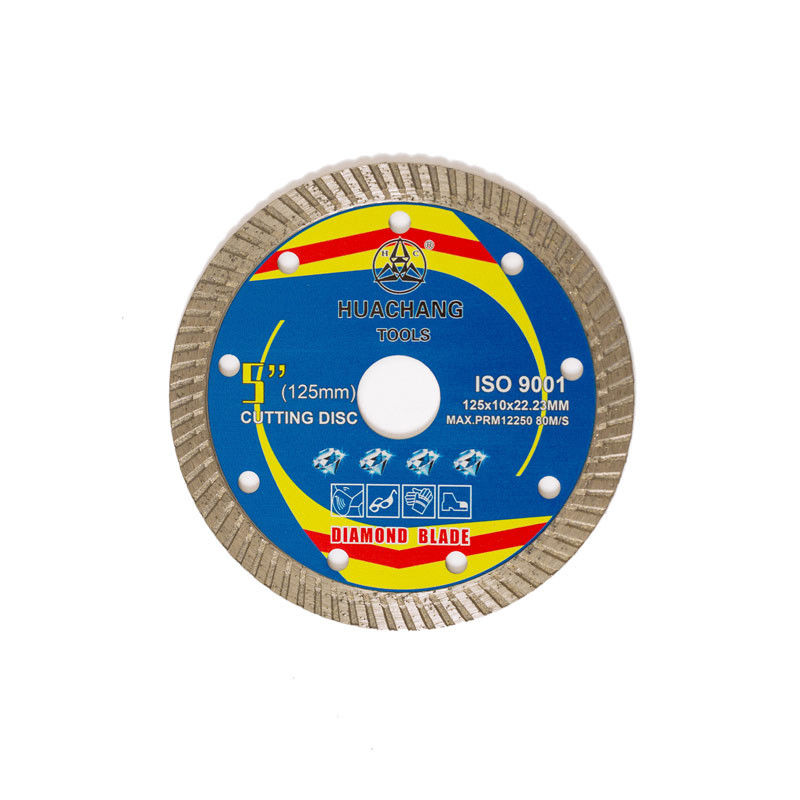 Corps en acier de haute qualité de Diamond Blade 65Mn de porcelaine de la presse chaude 5inch “125×1.2/2.0×10×22.23mm avec la longue vie de coupure