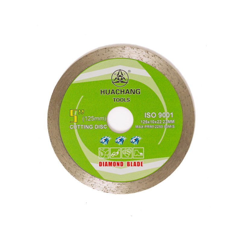 5inch de haute qualité 125×1.2/1.8×10×22.23mm Rim Diamond Blade For General Purpose continu, en céramique, de marbre et concret