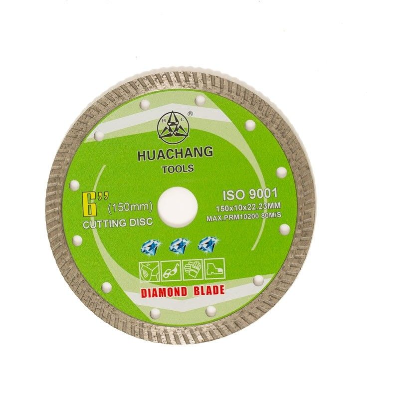 Presse froide 6inch “150×1.4/2.4×10×22.23mm Turbo Diamond Blade de haute qualité pour d'usage universel, en céramique, de marbre