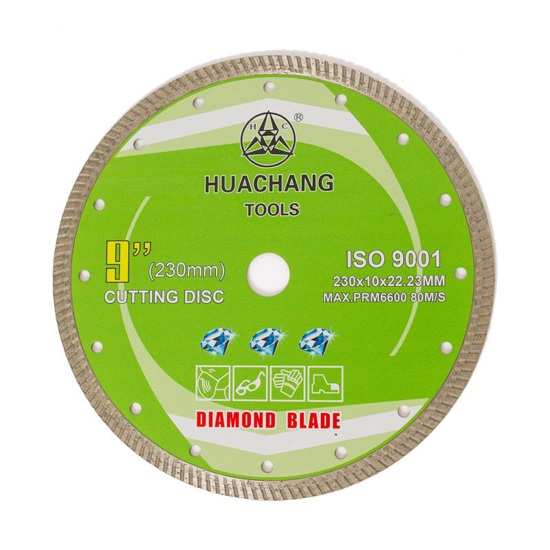 Presse froide 9inch “230×1.8/3.0×10×22.23mm Turbo Diamond Blade For General Purpose, en céramique, de marbre et concret