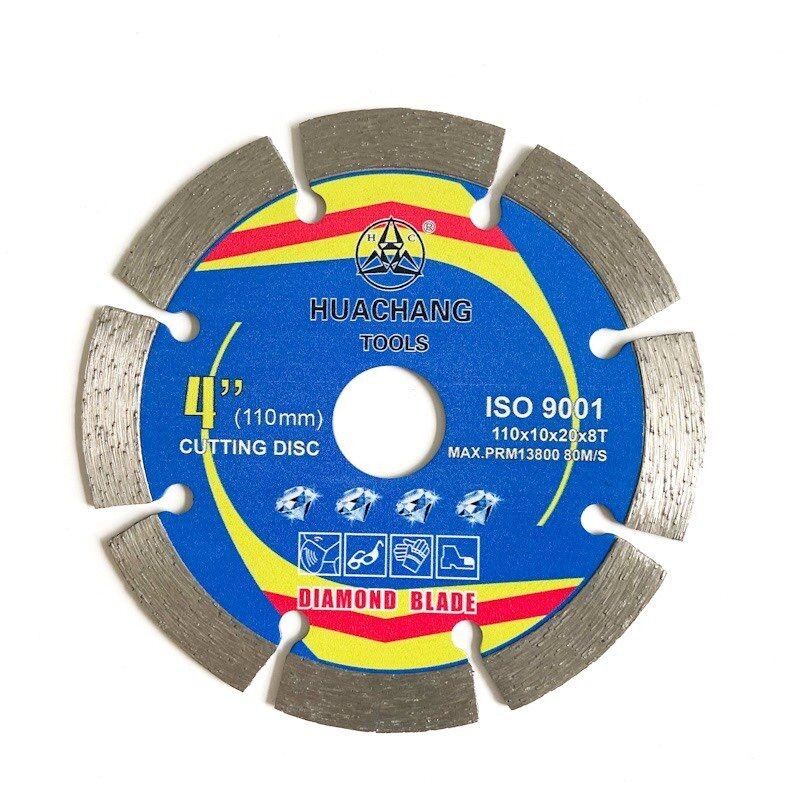 Presse chaude	110×1.2/1.8×10×20×8T a segmenté la lame Diamond Saw Blade For Ceramic, la tuile, le granit, le marbre, le béton et la brique