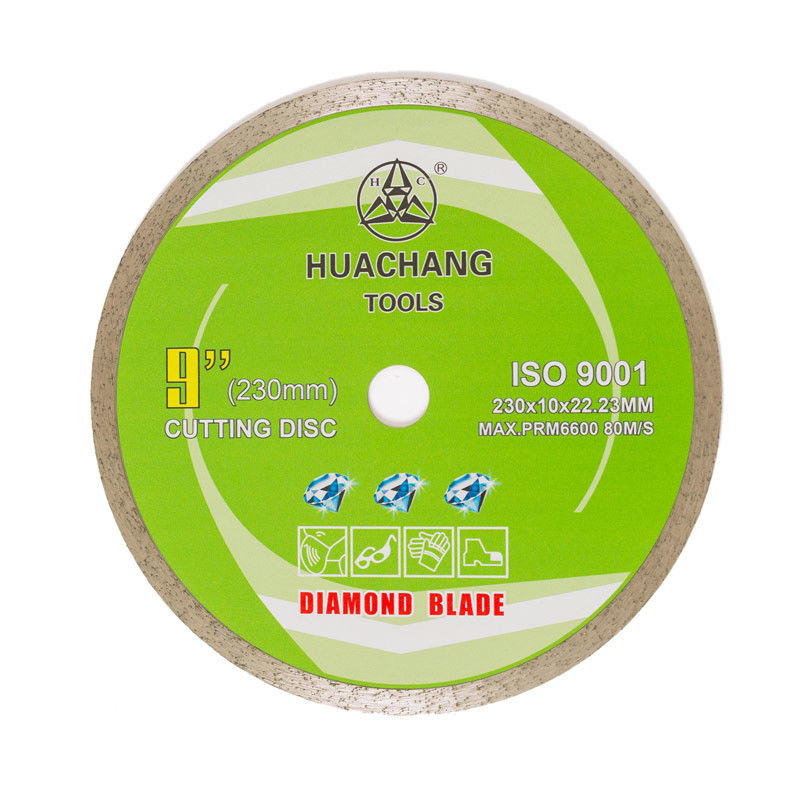 presse 9inch froide de haute qualité 230×1.8/2.6×10×22.23mm Rim Diamond Blade For General Purpose continu, en céramique, de marbre